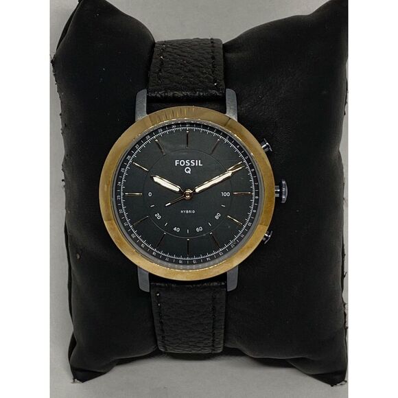 Fossil Saide FTW5081 Women's Black Leather Analog Dial Hybrid Smartwatch VK538 - Picture 3 of 12